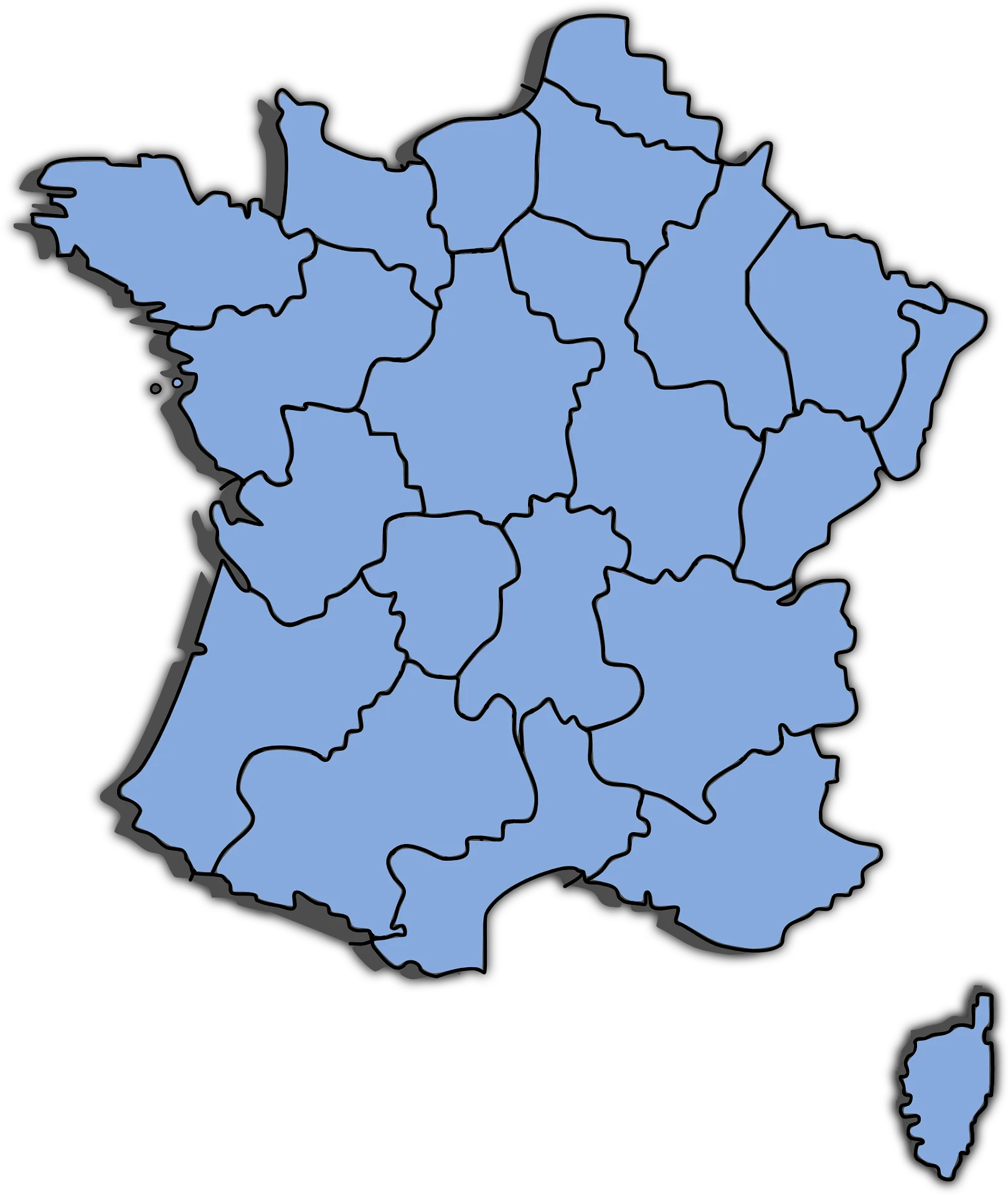 France Europe Map royalty-free vector graphic. Free for use & download